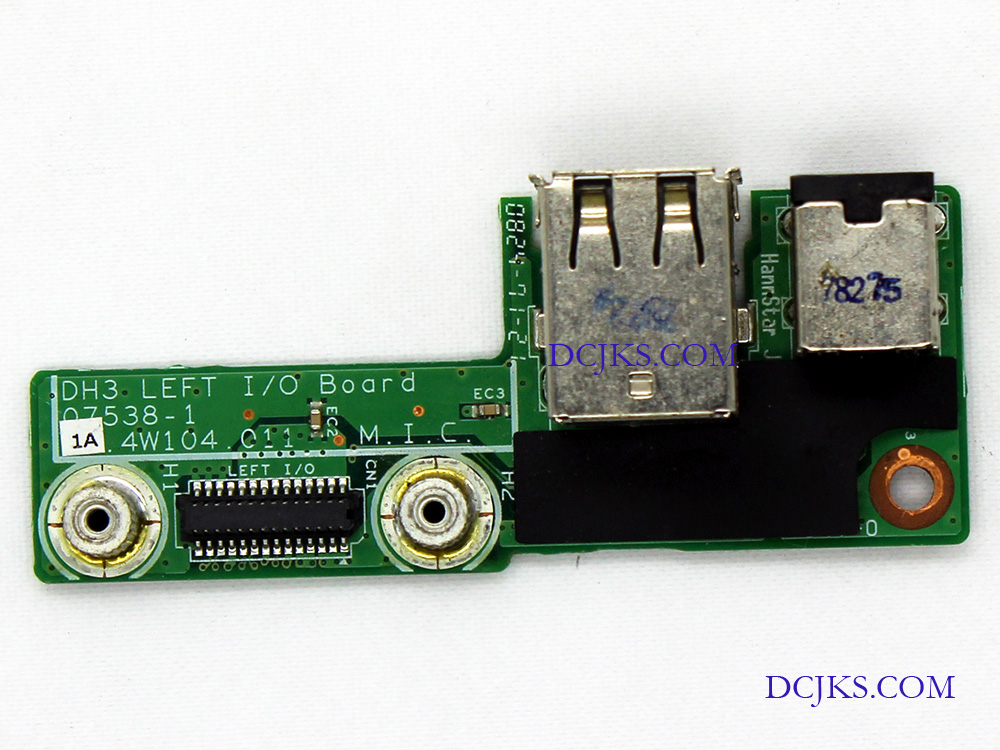 DC Power Jack USB Board for Dell XPS M1530 PP28L DH3 LEFT I/O 07538-1 48.4W104.011