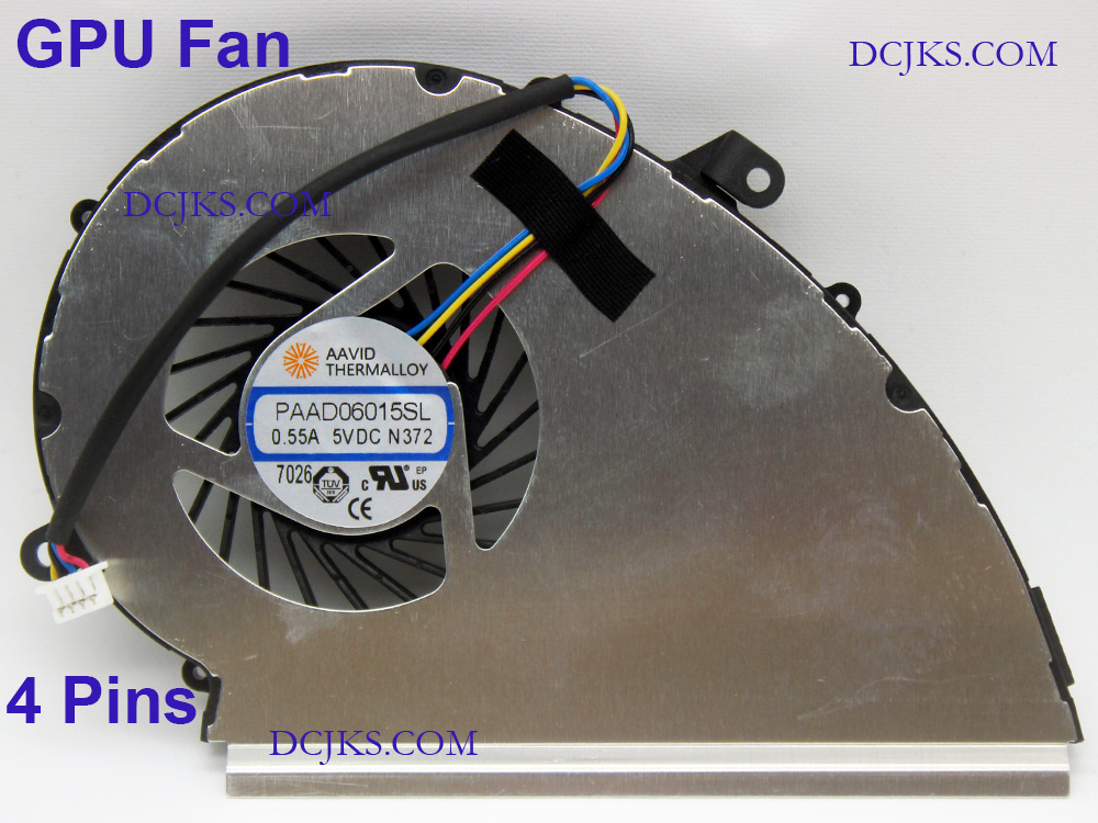 GPU cooling Fan with Cooling Heatsink 4-pin HK-part Replacement Fan For MSI GE72VR GP72VR CPU